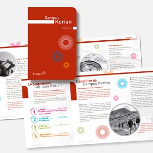 Communication print : livret format A5 18 pages - 3 et 5 volets