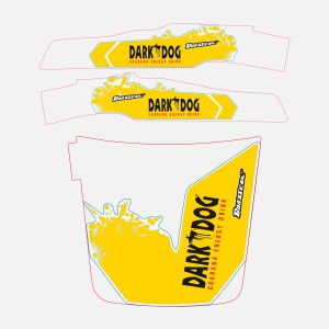 Communication print : sticker Booster Opé nationale MKB/Darkdog 50cm3 1000ex (projet de création globale)
