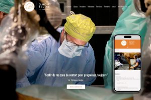 Site internet Clinique équine des Bréviaires - https://equineclinic.fr