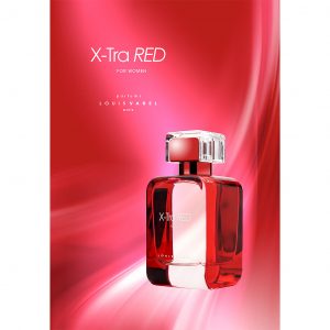 Création graphique intégrale pour PLV depuis la photographie packshot du flacon de parfum.